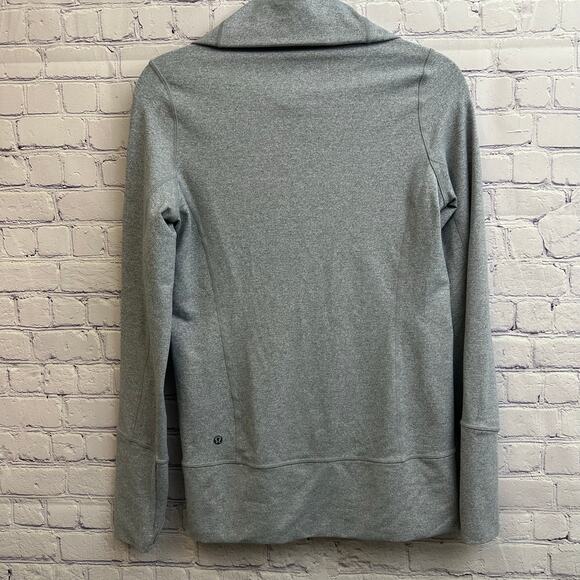 Lululemon In Stride Jacket Gray Floral Full Zip Size 6 Logo Athletic Workout - Picture 5 of 8